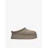 Ugg Womens Grey/dark Tazz Ii Suede Slippers Eur 39 / 6 Uk In Gray