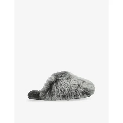 UGG WOMENS GREY/P.CMB SCUFFETTE CHALET SHEEPSKIN SLIPPERS EUR 37 / 4 UK
