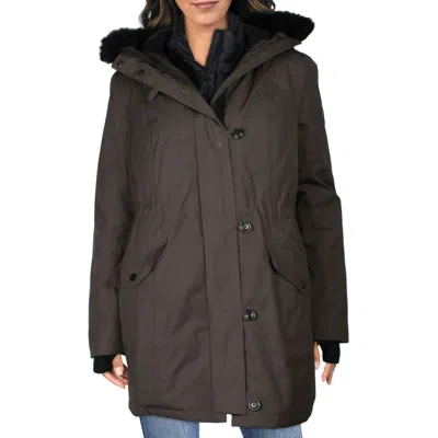 Ugg Womens Hooded Polyester Parka Coat
