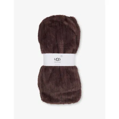 Ugg Womens Ismay Faux Fur Legwarmer Burnt Cedar In Brown