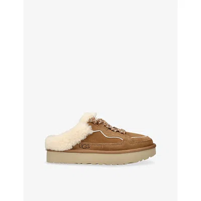 Ugg Womens Lowmel Suede Mule Trainers Tan Eur 38/5 Uk