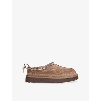 Ugg Womens Mid Brown Tasman Biarritz Sheepskin-lined Suede Slippers Eur 41 / 8 Uk