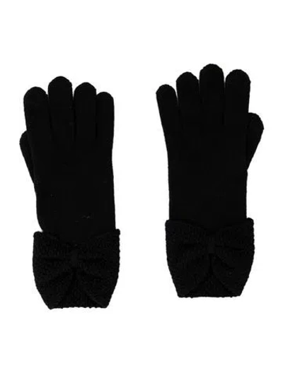 Pre-owned Ugg Womens Polyester Gloves In Black
