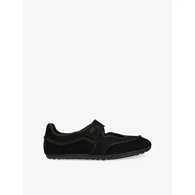 Ugg Womens Quill Mary Jane Suede Trainers Black Eur 37 / 4 Uk
