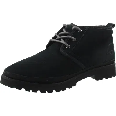 Ugg Womens Solid Manmade Chelsea Boots In Black