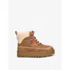 Ugg Alpine Suede Shearling Hiker Boots In Tan