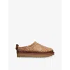 Ugg Camel Suede Classic Micro Biarritz Slippers In Brown
