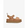 Ugg Goldenstar Hi Suede Sandals Chestnut In Neutral