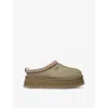 Ugg Womens Tazz Platform Shearling-lined Suede Slippers Taup In Taupe
