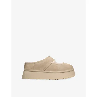 UGG WOMENS BEIGE BEA SUEDE MARY JANESS EUR 39 / 6 UK