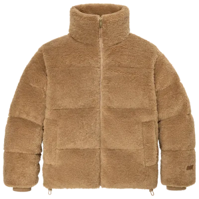 Ugg Womens  Emmalyn Fluff Puffer Jacket In Camel