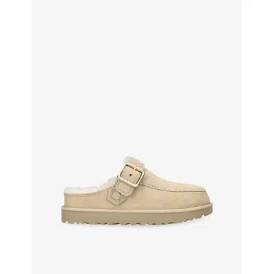 Ugg Womens  Goldenstar Evelina Suede Mules In Beige
