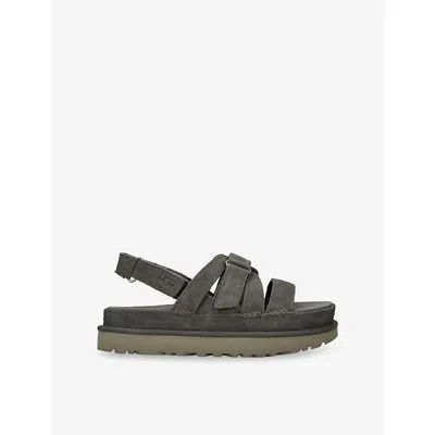 Ugg Suede Goldenstar Gleam Sandals In Gray