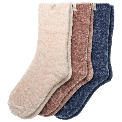Ugg Womens  Leda Sparkle 3 Pack Socks In Multi
