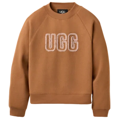 Ugg Womens  Logo Crewneck In Brown