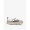 Ugg Womens  Patchwork Tasman Shearling-lined Suede Slippers In Grey/m.cmb