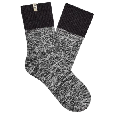 Ugg Womens  Rib Knit Slouchy Quarter In Black