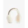 Ugg Womens Chestnut Tasman Contrast-stitch Band Sheepskin Earmuffs In Chestnut