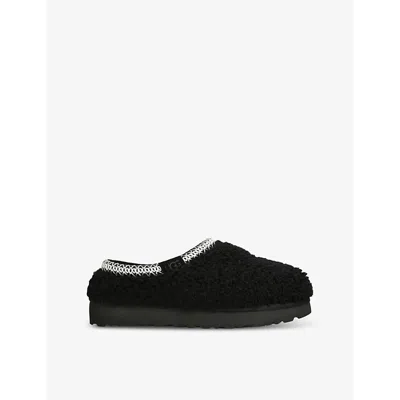 UGG WOMENS BLACK TASMAN MAXI CURLY SHEEPSKIN SLIPPERS EUR 36 / 3 UK
