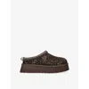 Ugg Tazz Caspian Leopard-print Platform Mules In Brown