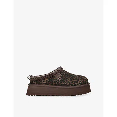 UGG WOMENS BROWN/OTH TAZZ CASPIAN CALF-HAIR SLIPPERS EUR 41 / 8 UK