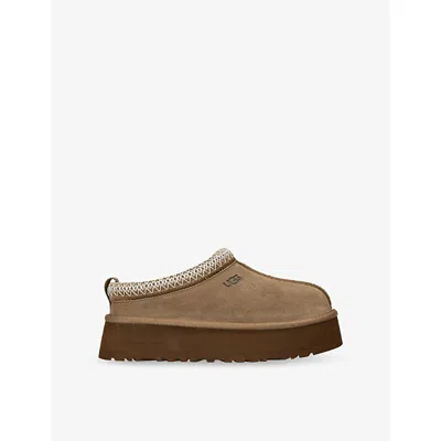 Ugg Tazz Embroidered Slippers In Brown