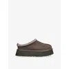 UGG WOMENS DARK BROWN TAZZ SUEDE SLIPPERS EUR 41 / 8 UK