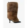Ugg Womens  X Ambush Leather Heeled Boots In Brown