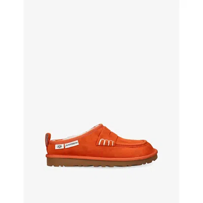 Ugg Womens  X Jw Anderson Suede Loafers Orange Eur 41 / 8 Uk