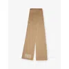 Ugg Womens White Pepper Brand-crocheted Knitted Scarf In Brown