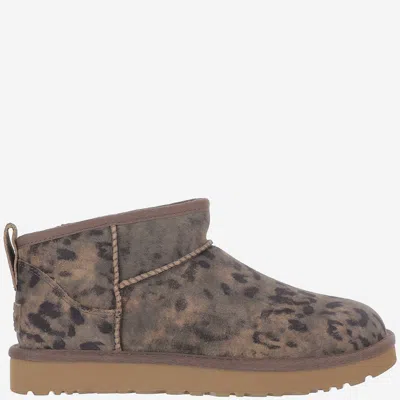 Ugg Wool Blend Ankle Boot In Brown