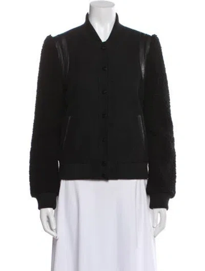 Pre-owned Ugg Wool Bomber Jacket In Black