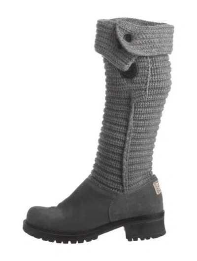 Pre-owned Ugg Wool Boots In Grey