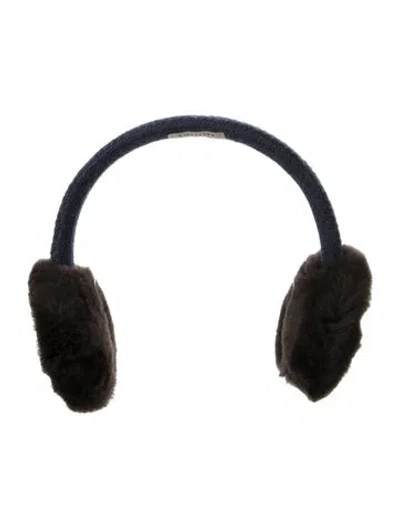 Pre-owned Ugg Wool Ear Muffs In Blue/brown