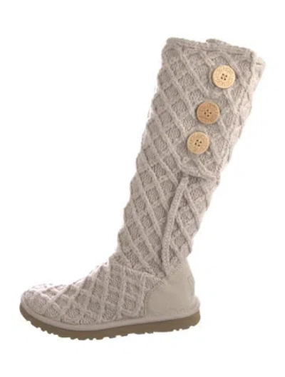 Pre-owned Ugg Wool Lace-up Boots In Neutral