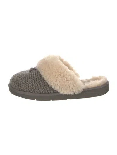 Pre-owned Ugg Wool Printed Mules In Green