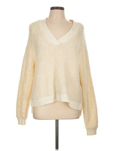 Pre-owned Ugg Wool Pullover Sweater In Ivory