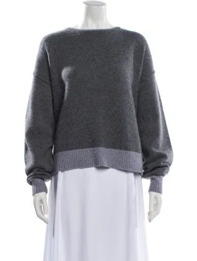 Pre-owned Ugg Wool Scoop Neck Sweater In Gray