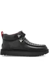Ugg Woven Lace-up Trainers In Black