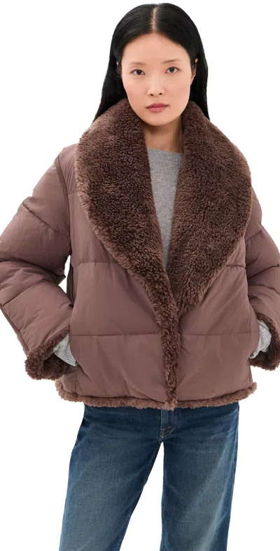 Ugg Wylda Puffer Jacket Burnt Cedar In Brown