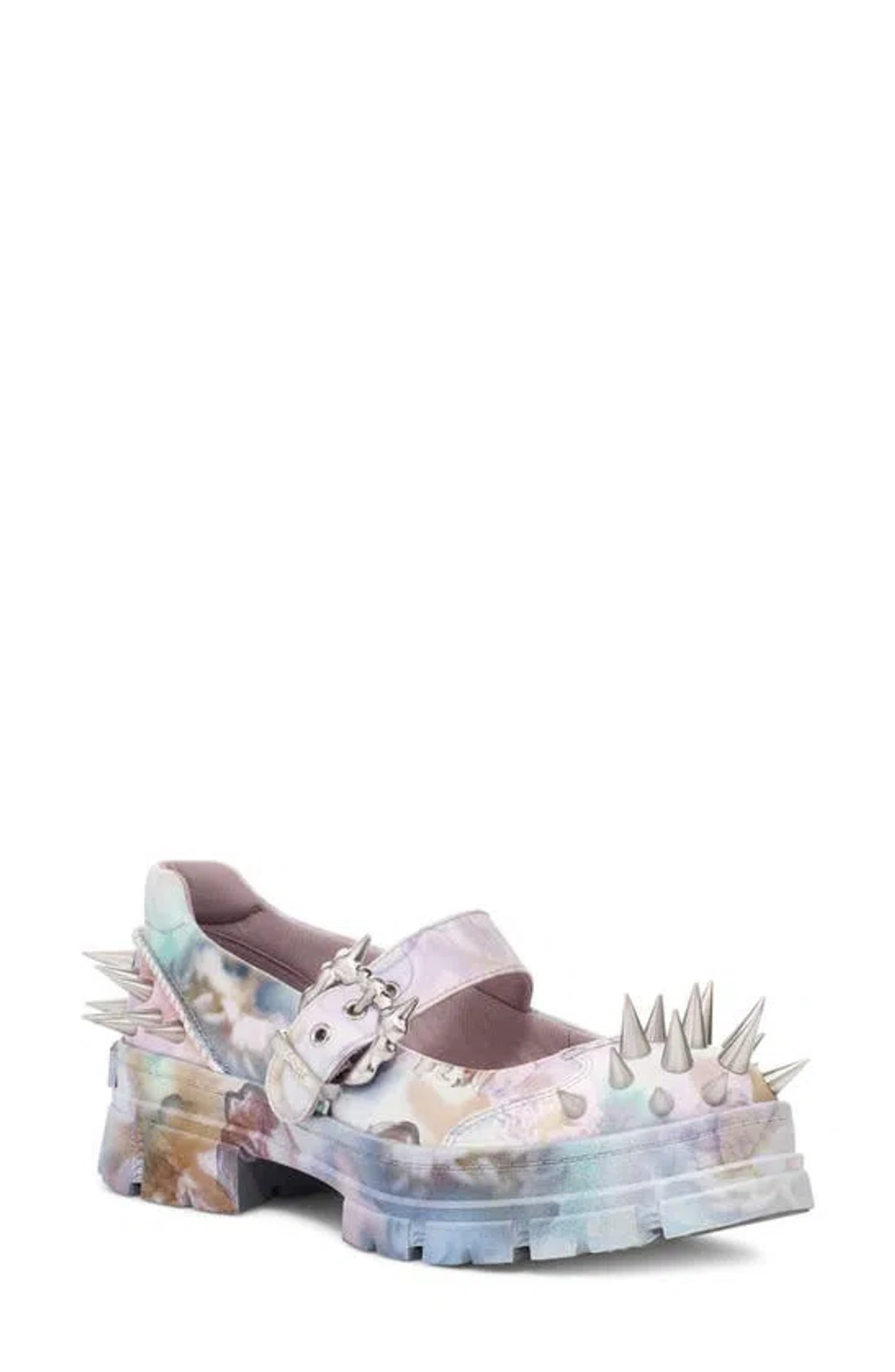 UGG×collina stradaメリージェーンローファー スタッズ パンク Ugg X Collina Strada Spike Mary Jane In Floral | ModeSens