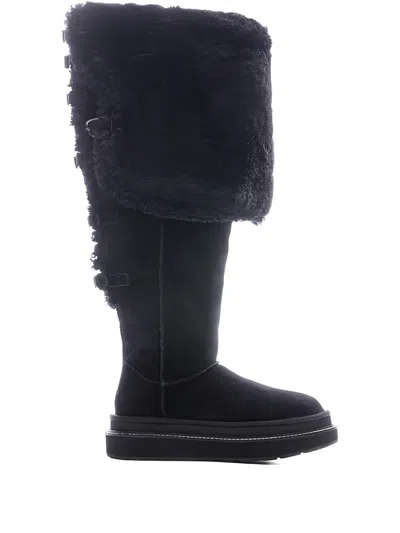 Ugg X Sacai Buckle-detail Thigh-high Boot In Black