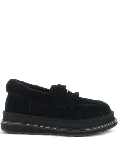 Ugg X Sacai Suede Loafers In Black