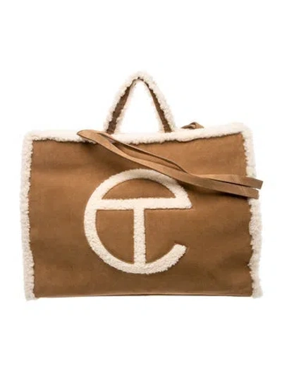 Pre-owned Ugg X Telfar Leather Shoulder Bag W/ Tags In Neutrals