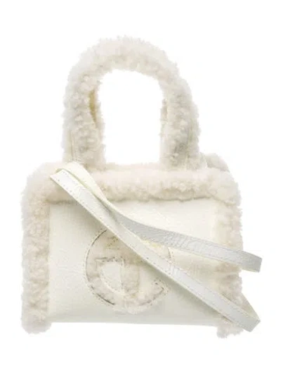 Pre-owned Ugg X Telfar Patent Leather Shoulder Bag Small W/ Tags In White