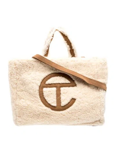 Pre-owned Ugg X Telfar Shearling Bucket Bag Medium In Brown