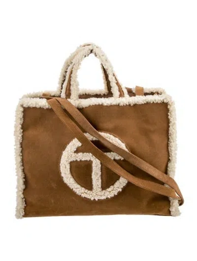 Pre-owned Ugg X Telfar Shearling 'chestnut' Shearling Shopper Medium In Brown