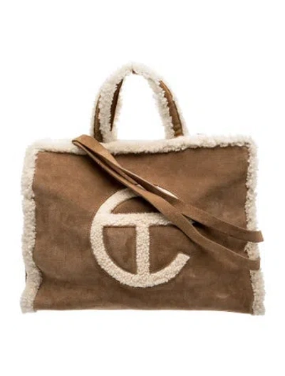 Pre-owned Ugg X Telfar Shearling Crossbody Bag In Brown