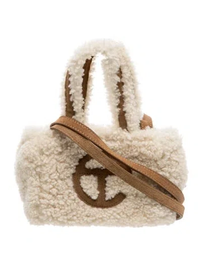 Pre-owned Ugg X Telfar Shearling Crossbody Bag In Neutral