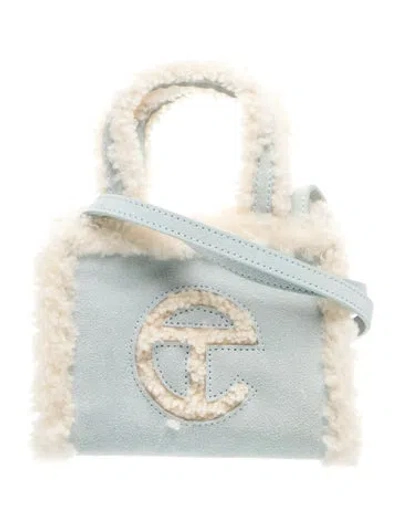 Pre-owned Ugg X Telfar Suede 'blue' Shearling Shopper Small